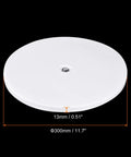 12 Inch Rotating Swivel Turntable With Steel Ball Bearings For Kitchen Corner Cabinets White Plastic Base Ideal For Pantry Organization Cakes Displays Stereos Craft Tools And Models