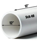 12 Inch Diameter Schedule 40 PVC Pipe Cut To Custom Length For Pressure Applications Durable High Tensile Strength Corrosion UV Resistant