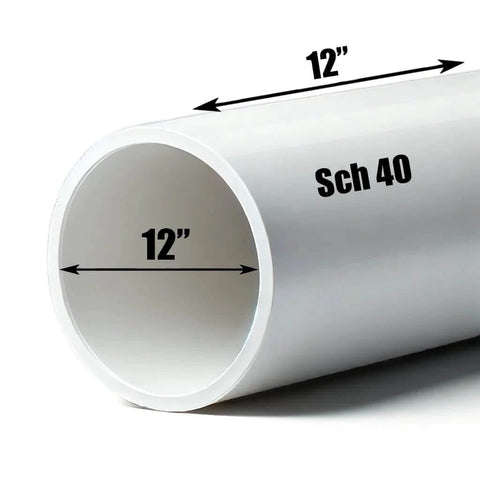 12 Inch Diameter Schedule 40 PVC Pipe Cut To Custom Length For Pressure Applications Durable High Tensile Strength Corrosion UV Resistant