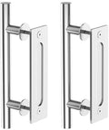 12 Inch Sliding Barn Door Handles Pair In Stainless Steel, Heavy Duty Two-Side Door Pulls With Finger Pull, Modern Door Hardware