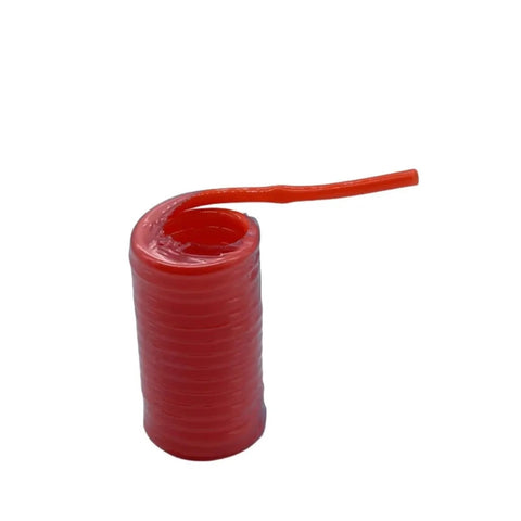 12 Meter Pneumatic PU 6x4mm Telescopic Spiral Hose for air compressors flexible spring tube in orange, coiled view, polyurethane material.