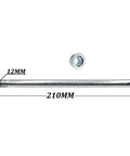 12mm Wheel Axle Bolt 210mm Length for Dirt Bikes ATVs Swing Arm Front And Rear Axles 12mm Diameter With Lock Nut