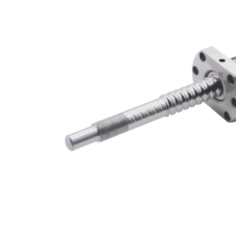 Close-up of ✝️ 12mm Ball Screw SFU1204 RM1204 with Nut (End Processing), Length 9.84 inch / 250mm, Precision Part for CNC Machine.