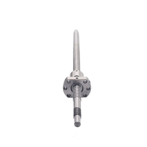 Front view of 12mm Ball Screw SFU1204 500mm End Processing With Nut for CNC machines and DIY projects, showing precision 4mm lead and nut