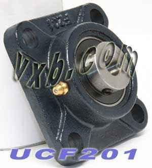 12mm Bearing UCF201 + Square Flanged Cast Housing Mounted Bearings - VXB Ball Bearings