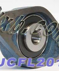 12mm Bearing UCFL-201 + 2 Bolts Flanged Cast Housing Mounted Bearings - VXB Ball Bearings