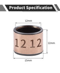 Five Pack Sleeve Bearings With 12mm Bore, 15mm OD And 12mm Length Oilless Bronze Sintered Bushings For Printing, Textile And Hydraulic Transport Equipment, No Oil Needed, Low Friction, Quiet Operation, Durable Bushings
