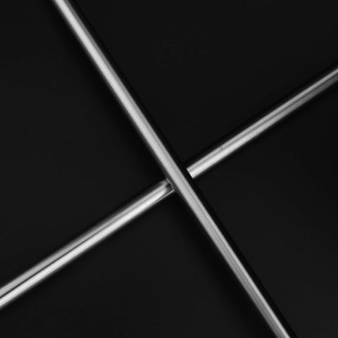 2Pcs 12mm x 500mm Linear Rail Rod Shafts, case hardened chrome plated C45 carbon steel crossed against black background