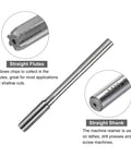 12mm H8 Chucking Reamer For Metal And Wood Holes With 10mm Shank 90mm Shank Length 130mm Overall Length Straight Flute M35 High Speed Steel Tool