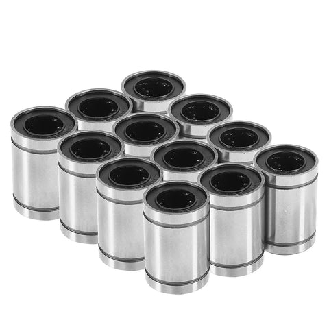 Smooth, low-friction motion for precise CNC guidance with 12mm bore linear bearings featuring double seals, 12-pack image