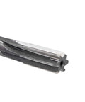 Close-up view of 12mm HSS Chucking Reamer for Lathe Machining, 6 straight flutes, showing round shank, 4.92 inch overall length