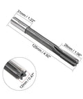 12mm HSS Chucking Reamer for Lathe Machining, 6 straight flutes, round shank, 4.92 inch overall length, metal drill bit dimensions shown