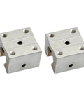 12mm Linear Bearing Block Set For SBR12 Rail, Pro Grade 2 Pack Open Slide Blocks For CNC Routers, front view