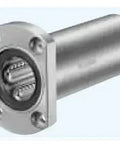 ✝️ SMST12WUU NB 12mm Slide Bush Bushings Miniature Motion Linear Bearing front view with smooth metallic finish and bolting holes.