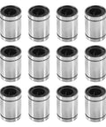Smooth, low-friction motion for precise CNC guidance with 12mm bore linear bearings featuring double seals, 12-pack image