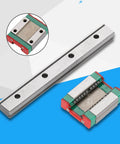 LML12B Linear Slide Block With Retainer And Lubrication System, 12mm wide guide for CNC machinery, 100mm travel