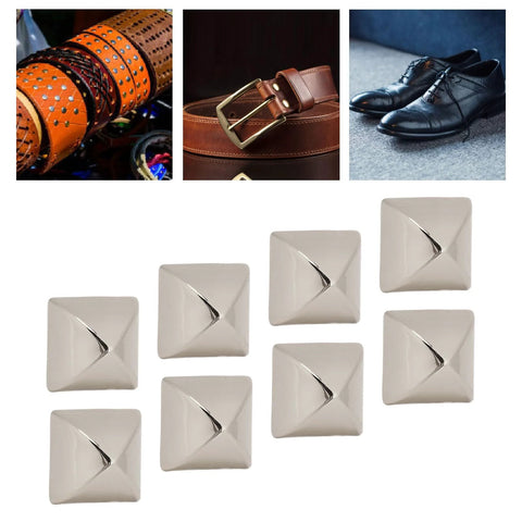 12mm Pyramid Studs Four Jaw Rivets For Clothing Bags Leather Shoes Craft, silver pyramid studs and leather accessories
