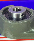 Side view of 12mm Bearing UCFL201 2-Bolts Flanged Cast Housing Mounted Bearing - Ball Bearing with a Flange.