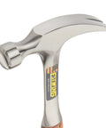 12 Oz Straight Rip Claw Hammer With Smooth Face And Genuine Leather Grip For Framing Carpentry Demolition And Woodworking Made In USA From Forged Steel Pro Grade Hand Tool For Precision Strikes And Durable Performance.