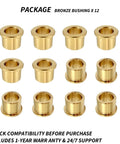 12 Piece Bronze A Arm Control Bushings Kit For Yamaha Banshee 350 Grizzly 125 Warrior 350 Blaster 200 Raptor 660 700 YFZ450
