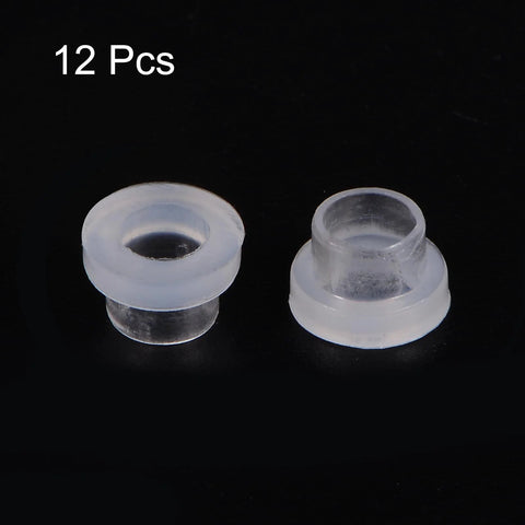 12 Pack Nylon Flanged Sleeve Bearings 4.5mm Bore 5.8mm OD 5mm Length 8mm Flange Diameter 2mm Flange Thickness White