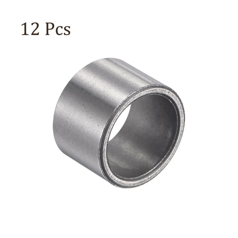 12 Pieces Sleeve Bearings 14X17X12.5MM Sintered Iron Self Lubricating Bushings, displayed individually, for electrical equipment.