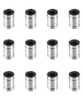 12PCS LM6UU Linear Bearings, 6mm Bore Dia Linear Motion Bushing with Double Side Rubber Seal Great for CNC Machine 3D Printer