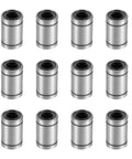 ✝️ 12 Pcs LM8UU Linear Ball Bearings, 8mm Bore Dia, 15mm OD, 24mm Length with Double Side Rubber Seal Great for CNC, 3D Printer