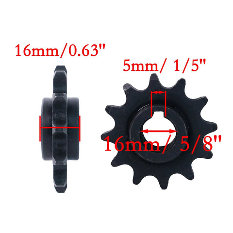 High Speed 12T Sprocket Kit With Five Eighth Inch Bore And Spacer For Twenty To Thirty CVT Mini Bike Go Kart Chains Forty
