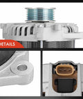 Detail shots of Beefed Up 12V 130A Alternator For Scion FRS 2013 2016, Subaru BRZ 2013 2016, And Toyota 86 2017 2019, 2.0L H4 Engine