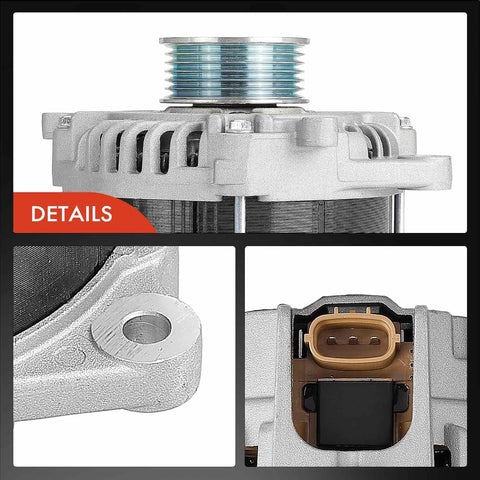 Detail shots of Beefed Up 12V 130A Alternator For Scion FRS 2013 2016, Subaru BRZ 2013 2016, And Toyota 86 2017 2019, 2.0L H4 Engine