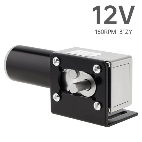 ✝️ Worm Gear Reducer 8 mm Shaft Size 1-Pack 12V Worm Gear Motor with strong housing and 160RPM.