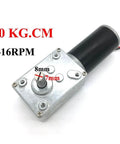 12V 16rpm DC Worm Gear Motor 70kg.cm High Torque Turbine Electric Gearbox Motor Self-Locking Reversed Mini Engine Geared Motor