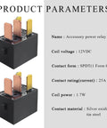 2 Pack Car Relay Kit 12V DC 4 Pin Starter And AC Relay For Driving Lights, Air Conditioning, Fans, Heavy Duty Automotive Relay