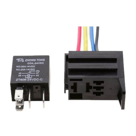 Heavy Duty 12V 30A SPDT Car Relay Socket 5 Pin Waterproof Harness Plug For Auto Electrical Systems interlocking view