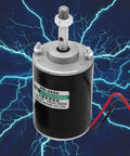 12V 30W Permanent Magnet DC Motor, 3000RPM High Speed CW/CCW Electric Gear Motor for DIY Generator on electric background