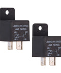 Heavy Duty 12V Car Relay 4 Pin SPST 40 Amp High Current Automotive Relay Pack Of 2 With 12V Coil And 14VDC Rating