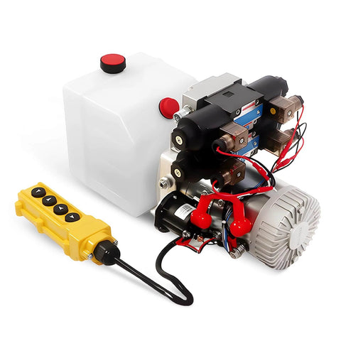 12V DC 4.5Liter Reservoir Hydraulic Power Pump Double Acting 4 Way Unit Hydraulic Pump Hydraulic Power Pack with remote