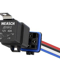 All-Weather 12V 40A Relay Kit With 4 Pin SPST, Heavy Duty Harness And Tinned Copper Wiring For Auto Marine Boat
