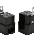 All-Weather 12V 40A Relay Kit With 4 Pin SPST, Heavy Duty Harness And Tinned Copper Wiring, front view of relays
