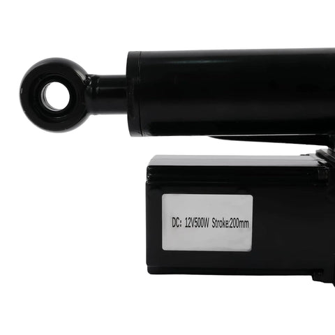 Side view of a 12V 8 Inch Heavy Duty Hydraulic Linear Actuator With 4409 Lbs Thrust For Dump Trailers Lift Tables Solar Tracking Systems