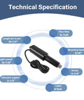 Diagram of 12V Beefed Up Short Extreme Duty Actuator With 2.25 Inch Stroke And Five Sixteenths Inch Hardware Leads With Deutsch Connectors