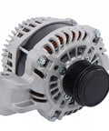 Plug And Play 160 Amp 12V Alternator Replacement ALM3587 for Jeep Cherokee visible, showing 6-groove pulley and casing