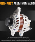 12V Power Packed Replacement Alternator Drop In For 2007-2017 Jeep Compass Patriot 2.0L 2.4L aluminum alloy housing close-up