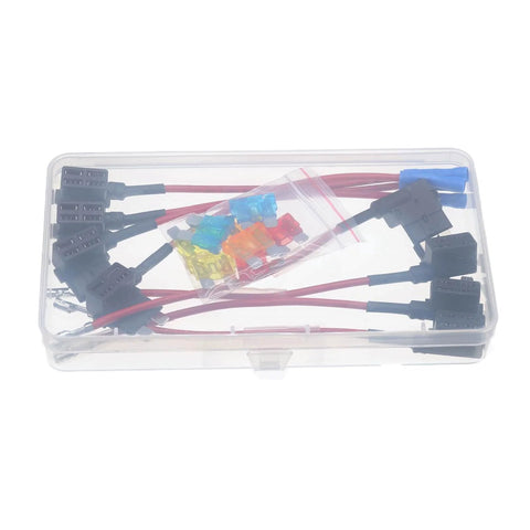12V Automotive Fuse Tap Kit For Easy Plug And Play Wiring Insertion No Cutting Or Splicing ATO ATS Blade Fuse Adapters