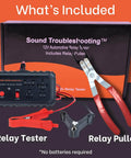 Automotive Relay Tester With Puller For 12V Cars And Trucks, DIY Friendly Relay Diagnostic Tool With Battery Clips, LED