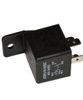 Heavy Duty 12V Car Relay 4 Pin SPST 40 Amp High Current Automotive Relay Pack Of 2 With 12V Coil And 14VDC Rating Perfect For Auto Switches And Starters Tough Replacement For High Amp Circuits, black relay with visible pins and schematic diagram