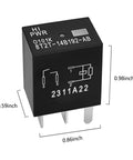 12V DC 4 Pin Plug In Automotive Relay Set Of 2 For Ford Vehicles OEM Replacement, 30A Load Rating, black relay dimensions