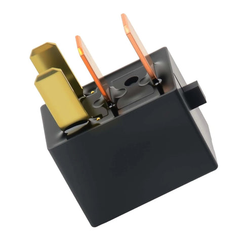 Close-up of Four Pack 12V DC Automotive Relay Kit G8HL-H71 for AC Compressor and Fan Motor connectors and housing