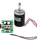 12V 30W Permanent Magnet DC Motor, 3000RPM High Speed CW/CCW Electric Gear Motor for DIY Generator and 12V-40V 10A PWM DC Motor Speed Controller Fan Controller with Knob-High Efficiency